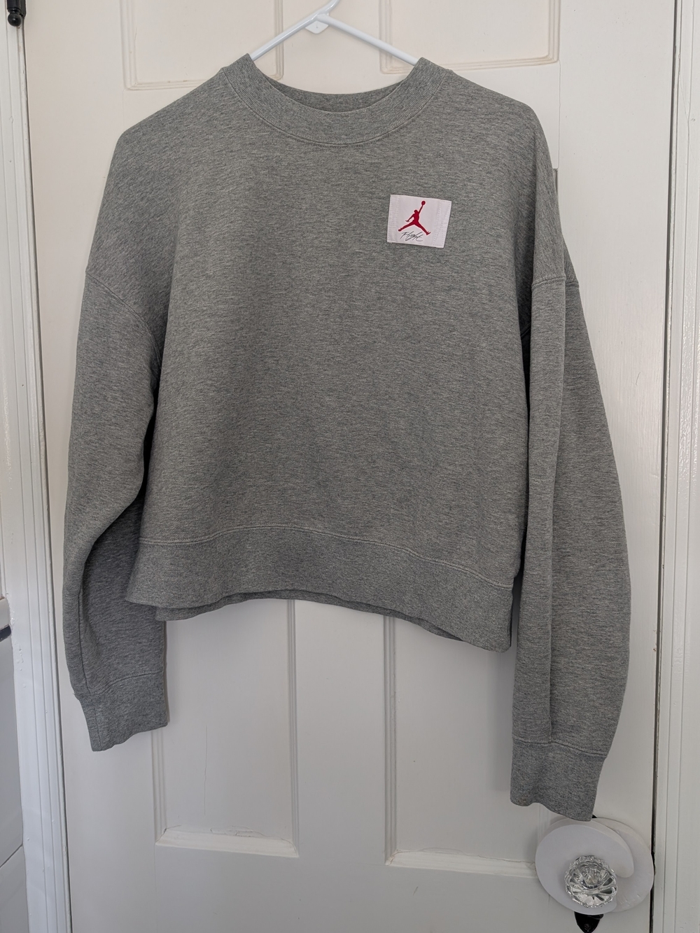 Nike Jordan Gray Cropped Sweatshirt